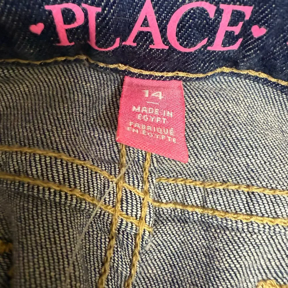 Children's Place Girls Super Skinny Dark Cuffed Jeans Size 14 NEW‎